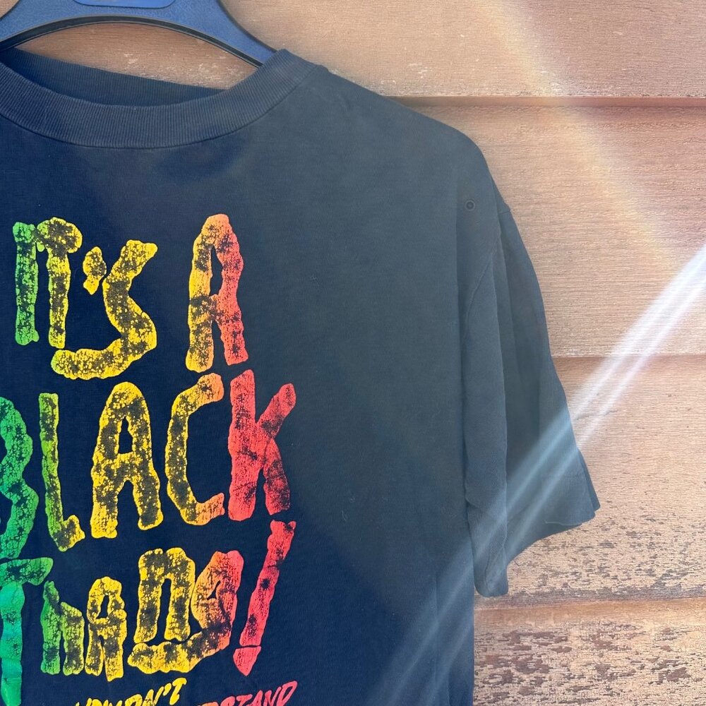 Its A Black Thing Graphic T-Shirt XL Black Short Sleeve Cotton Unisex - Picture 5 of 13